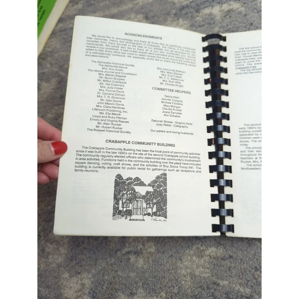 Northwestern Elementary Alpharetta, GA Cookbook Vtg‎ 1991 Crabapple Community